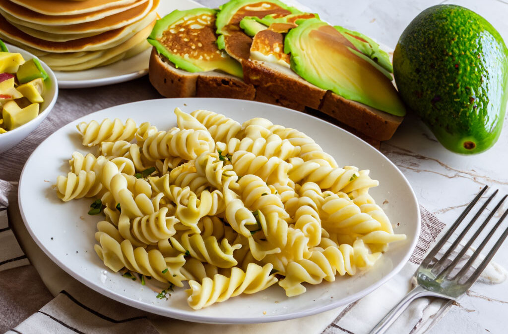 Steiners avocado nudeln brot